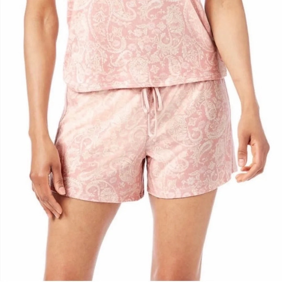 Lucky Brand soft stretch sleep/lounge shorts pink paisley large - Picture 1 of 10